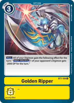 Golden Ripper, Digimon card BT1-104