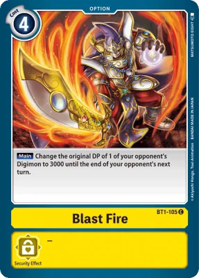 Blast Fire, Digimon card BT1-105