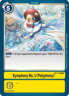 Symphony No. 1 ＜Polyphony＞, Digimon card BT1-106