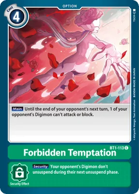 Forbidden Temptation, Digimon card BT1-113