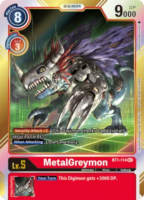 MetalGreymon, Digimon card BT1-114
