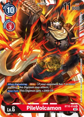 PileVolcamon, Digimon card BT10-014