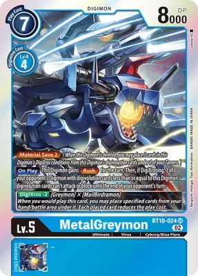 MetalGreymon, Digimon card BT10-024