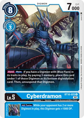 Cyberdramon, Digimon card BT10-025