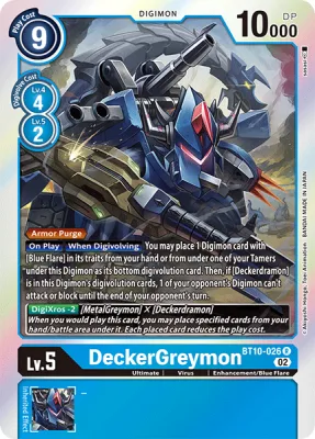 DeckerGreymon, Digimon card BT10-026
