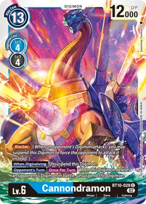 Cannondramon, Digimon card BT10-028