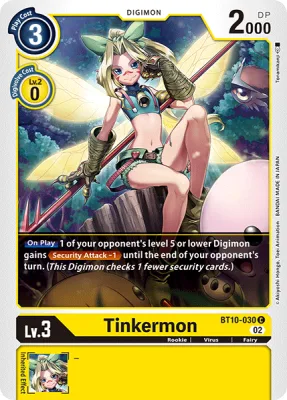 Tinkermon, Digimon card BT10-030