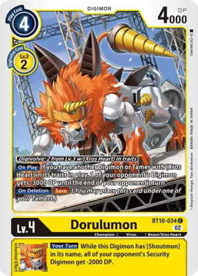 Dorulumon, Digimon card BT10-034