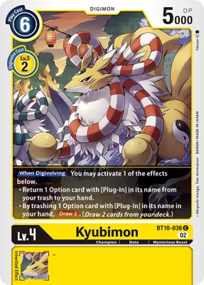 Kyubimon, Digimon card BT10-036