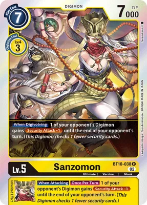 Sanzomon, Digimon card BT10-038