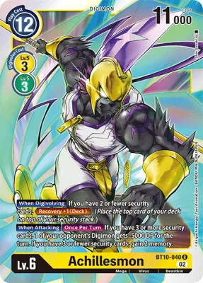 Achillesmon, Digimon card BT10-040