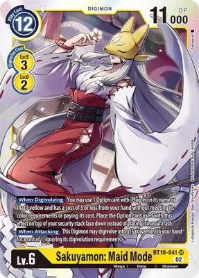 Sakuyamon: Maid Mode, Digimon card BT10-041