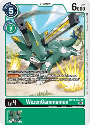 WezenGammamon, Digimon card BT10-050
