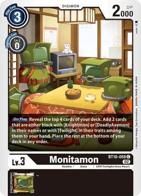 Monitamon, Digimon card BT10-058