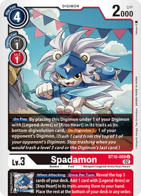 Spadamon, Digimon card BT10-059