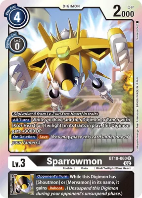 Sparrowmon, Digimon card BT10-060
