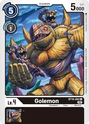Golemon, Digimon card BT10-062