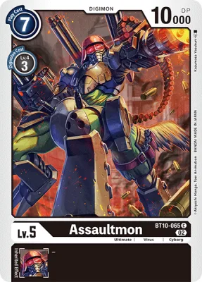 Assaultmon, Digimon card BT10-065