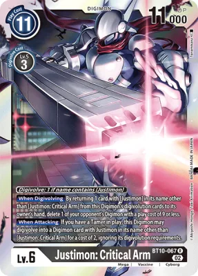 Justimon: Critical Arm, Digimon card BT10-067