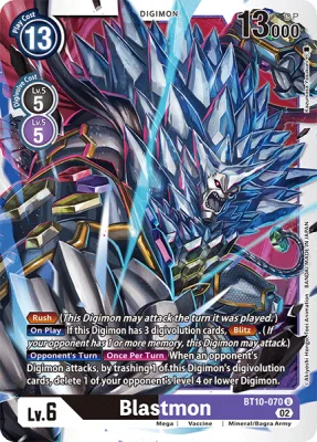Blastmon, Digimon card BT10-070