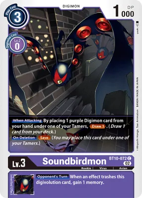 Soundbirdmon, Digimon card BT10-072