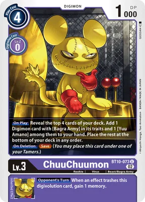 ChuuChuumon, Digimon card BT10-073