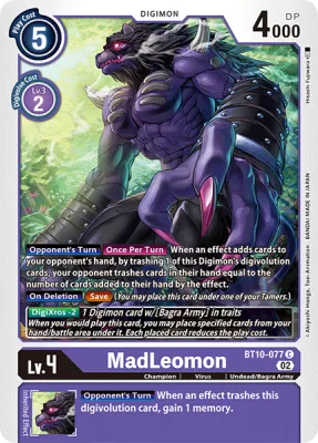 MadLeomon, Digimon card BT10-077