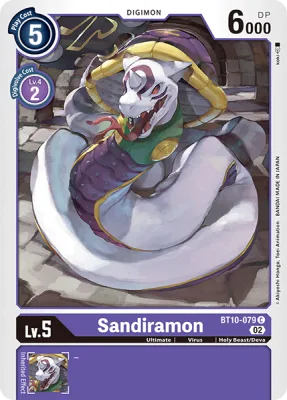 Sandiramon, Digimon card BT10-079