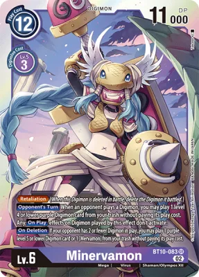 Minervamon, Digimon card BT10-083