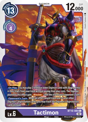 Tactimon, Digimon card BT10-084