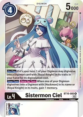 Sistermon Ciel, Digimon card BT10-085