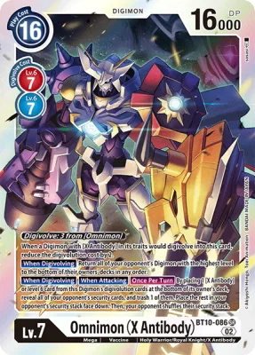 Omnimon (X Antibody), Digimon card BT10-086