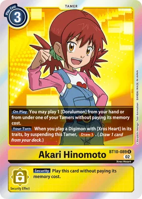 Akari Hinomoto, Digimon card BT10-089