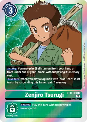 Zenjiro Tsurugi, Digimon card BT10-090