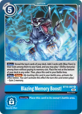 Blazing Memory Boost!, Digimon card BT10-097