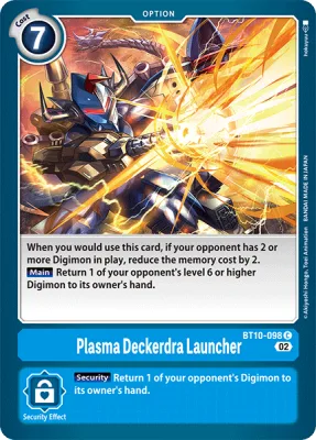 Plasma Deckerdra Launcher, Digimon card BT10-098