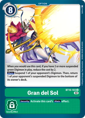 Gran del Sol, Digimon card BT10-103