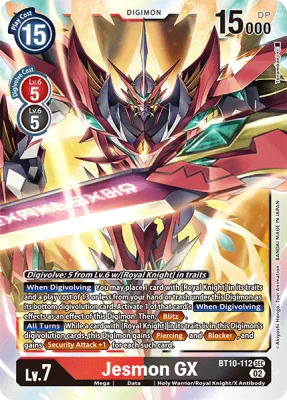 Jesmon GX, Digimon card BT10-112