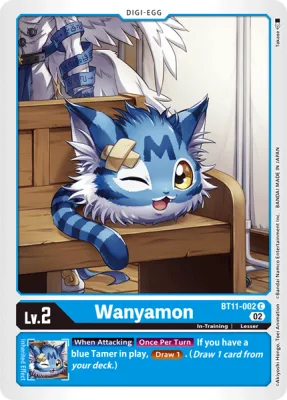 Wanyamon, Digimon card BT11-002