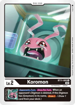 Koromon, Digimon card BT11-005