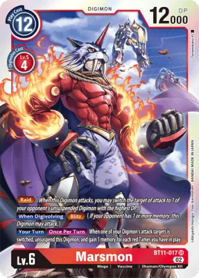 Marsmon, Digimon card BT11-017