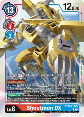 Shoutmon DX, Digimon card BT11-018