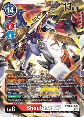 Shoutmon X7, Digimon card BT11-019