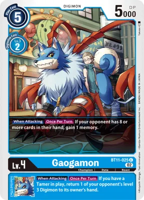 Gaogamon, Digimon card BT11-025