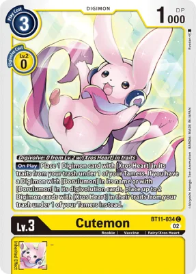 Cutemon, Digimon card BT11-034