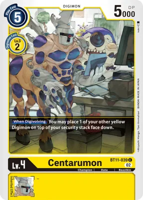 Centarumon, Digimon card BT11-039