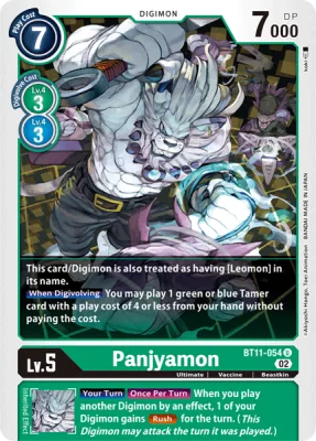 Panjyamon, Digimon card BT11-054