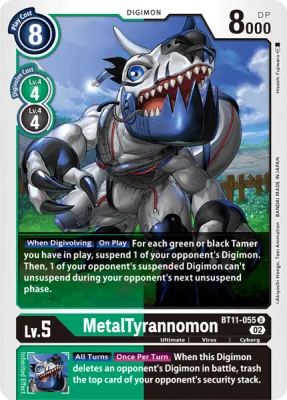MetalTyrannomon, Digimon card BT11-055