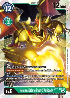 HerculesKabuterimon (X Antibody), Digimon card BT11-058