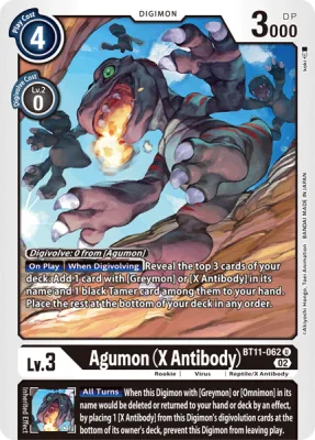 Agumon (X Antibody), Digimon card BT11-062